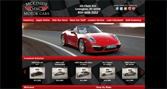 Desktop Screenshot of mckenziemotorcars.com