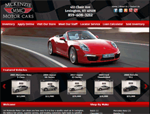 Tablet Screenshot of mckenziemotorcars.com